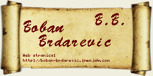 Boban Brdarević vizit kartica